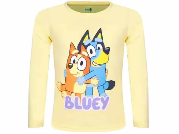Bluey Hug gul långärmad tröja för barn, storlek 92 cm