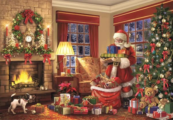 Christmas Santa's Gift 1000-bitars Clementoni pussel