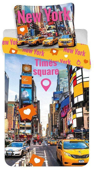 New York Påslakanset 140 x 200 cm – 100 % Bomull