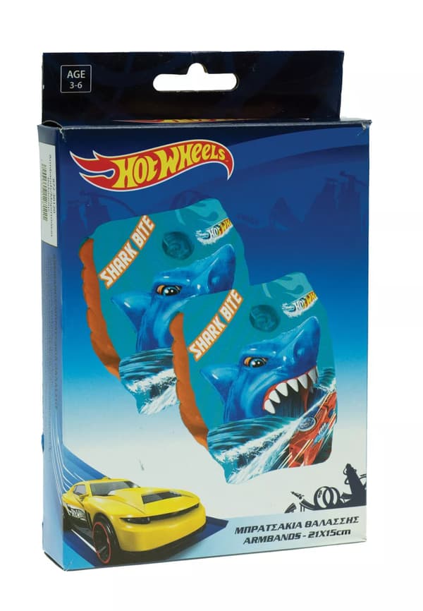 Hot Wheels Armpuffar 15x25 cm – Blå Simhjälp för Barn 3–6 år