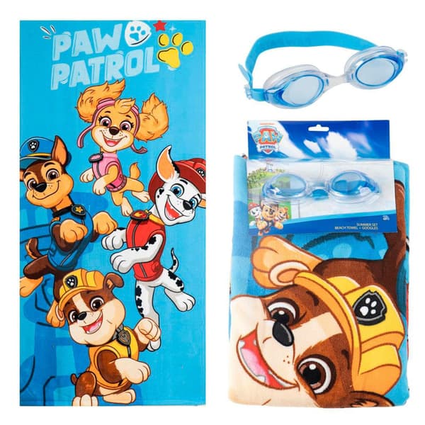 Paw Patrol Handduk & Simglasögon Set