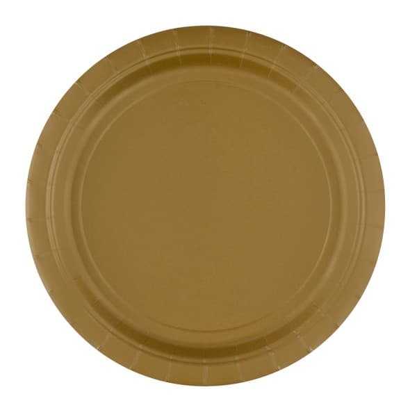 Colour Guld Pappersassiett 8-pack 23 cm