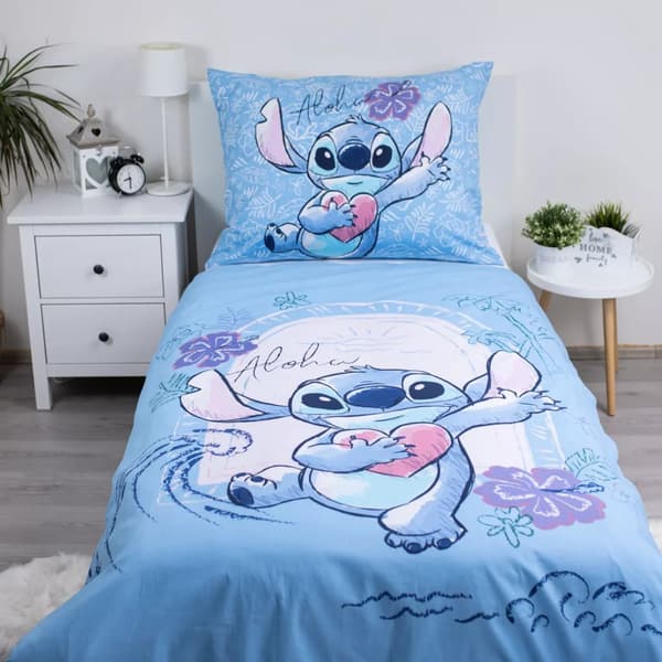 Disney Lilo & Stitch påslakan 140×200 cm, 70×90 cm, bomull