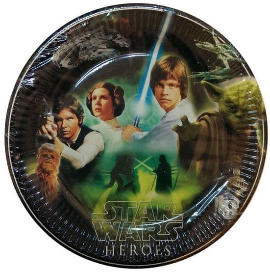 Star Wars hjältar pappersassietter 8-pack 23 cm