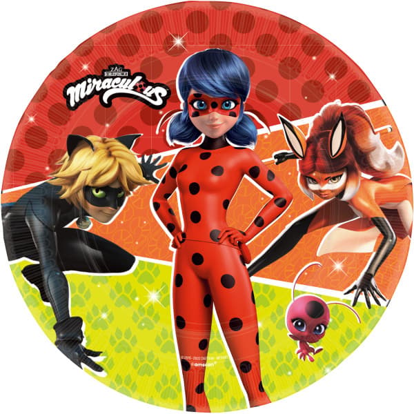Miraculous Ladybug Kwami pappersassietter 8-pack 23 cm