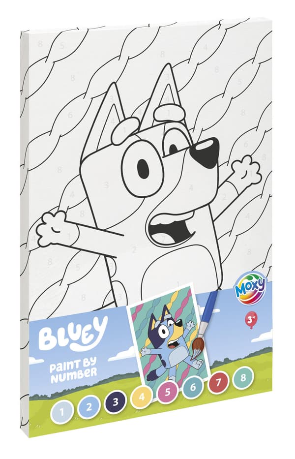 Bluey målarset med siffror 30x20 cm