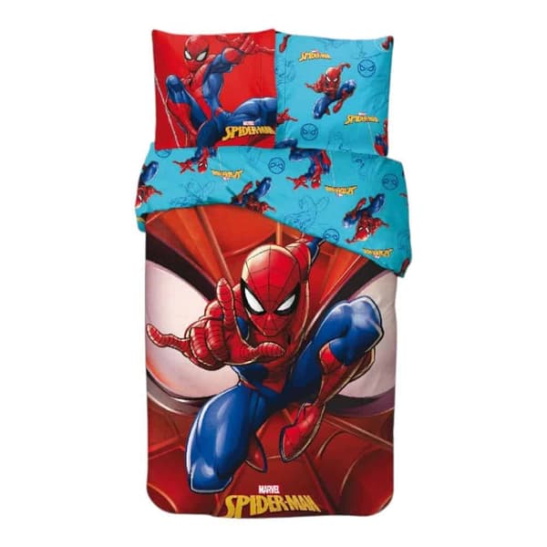 Spindelmannen Red Alert påslakan set 140×200 cm, 65x65 cm