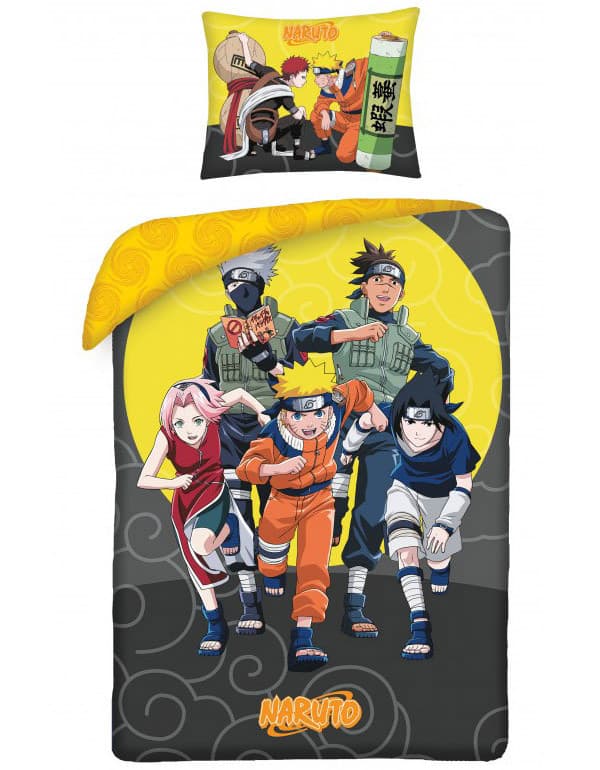 Naruto påslakanset / bäddset 140x200 cm, örngott 70x90 cm, bomull