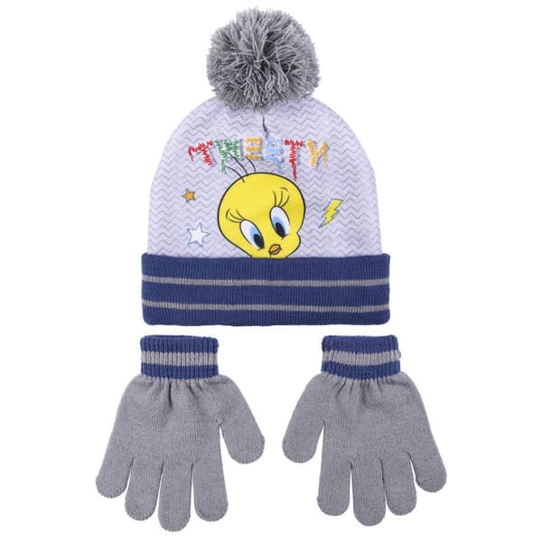 Looney Tunes Tweety barnmössa och vantar set