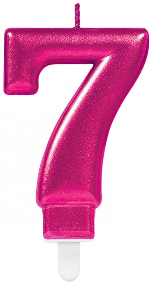 Sifferljus rosa – siffra 7 tårtljus