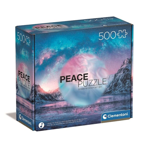 Colour Light Blue Peace Peaceful Light Blue Mountain 500 bitars Clementoni pussel