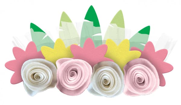 Blommigt hästdiadem 4-pack