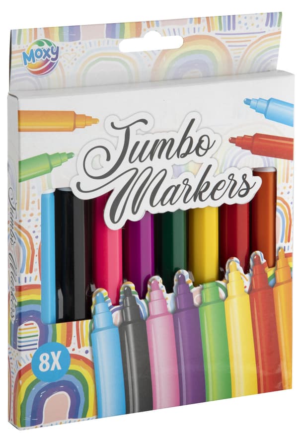 Colour Moxy jumbo tuschpennor set 8 delar