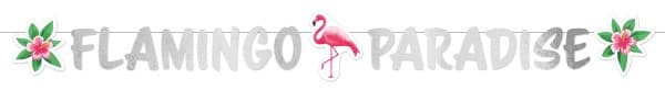 Flamingo Paradise pappersskylt 135 cm