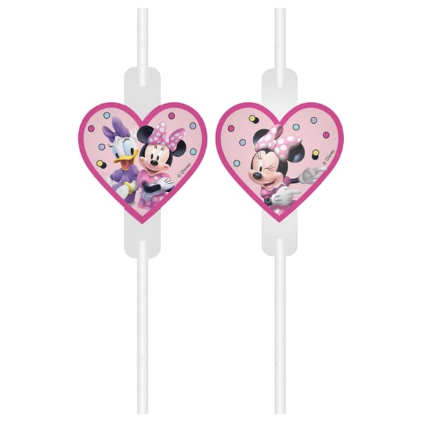 Disney Minnie Junior sugrör i papper, set om 4 FSC
