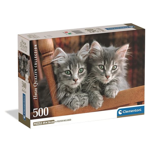 Katt pussel 500 bitar Compact Clementoni