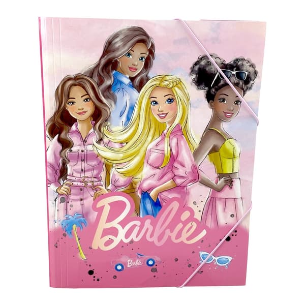 Barbie A/4 dokumentmapp med resår