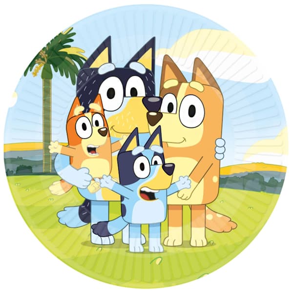 Bluey skämt papperstallrik 8-pack 23 cm