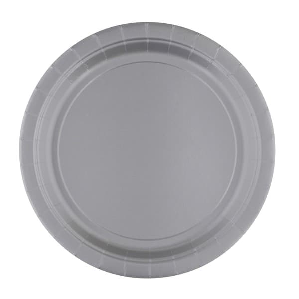 Colour Silver Pappersassiett 8-pack 23 cm