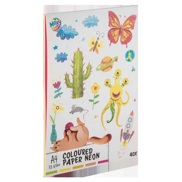 Colour Moxy neon kreativt pappersset 40 ark
