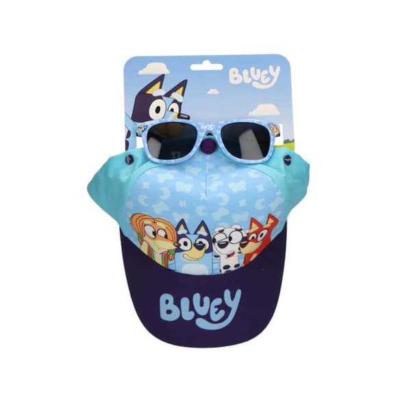 Bluey Blue Team solglasögon och keps set