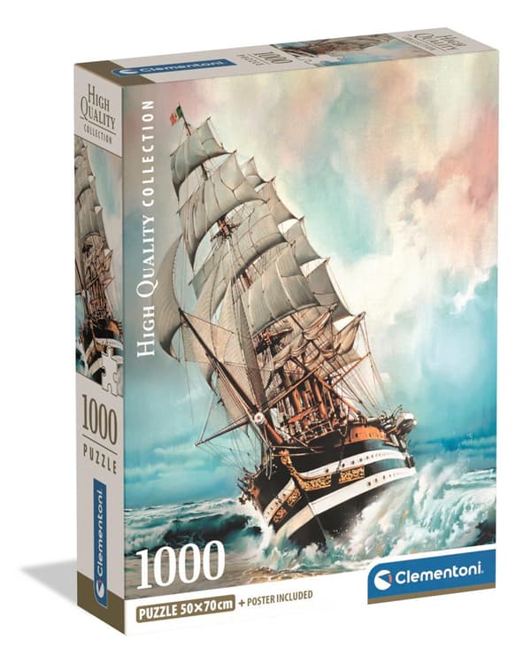 Pussel Amerigo Vespucci Skepp 1000 bitar Compact Clementoni