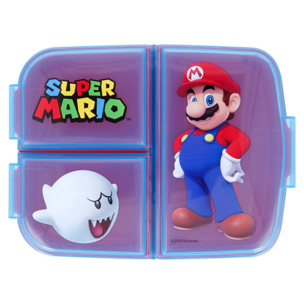 Matlåda Lunchbox Super Mario 3-fack Röd