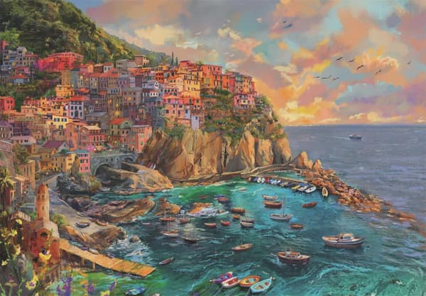 Cities Manarola Italien 2000-bitars pussel Clementoni