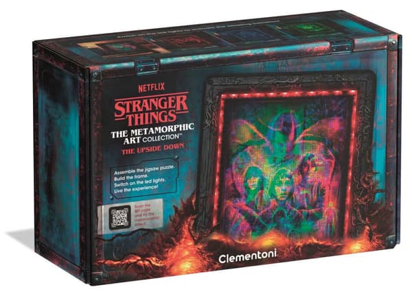 Stranger Things Upside Down pussel med 520 bitar och LED-ram från Clementoni