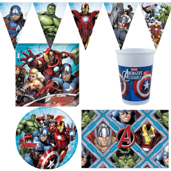 Kalaspaket Marvel Avengers 38 delar 8-personer