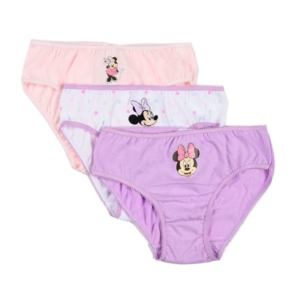 Disney Mimmi Pigg lila prickiga barnunderkläder, 3-pack 128 cm