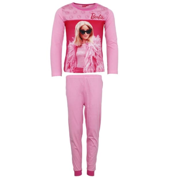 Barbie eleganta ljusrosa lång pyjamas barn 5 år / 110 cm