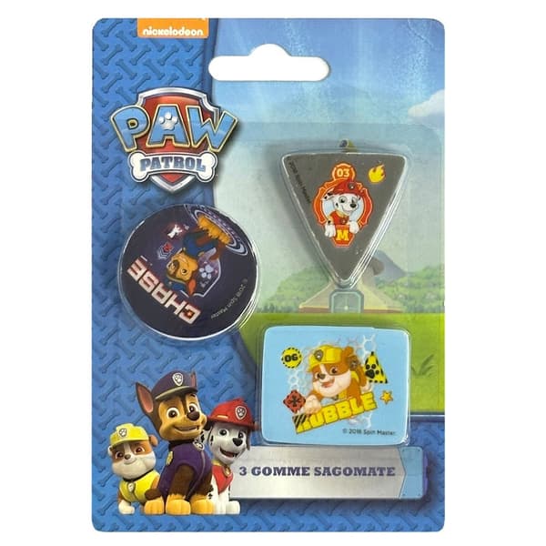 Paw Patrol suddgummiset 3 delar