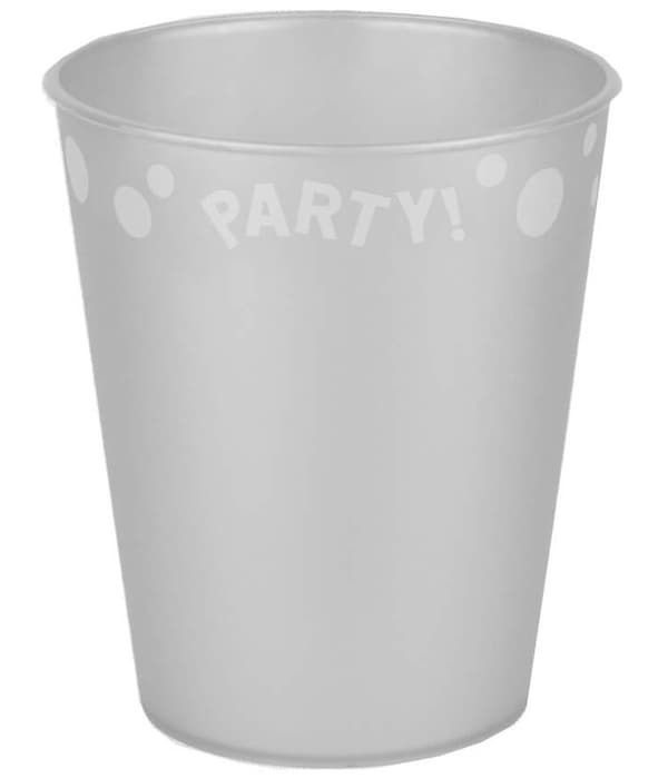 Party Silver Silver micro premium plastmugg 250 ml