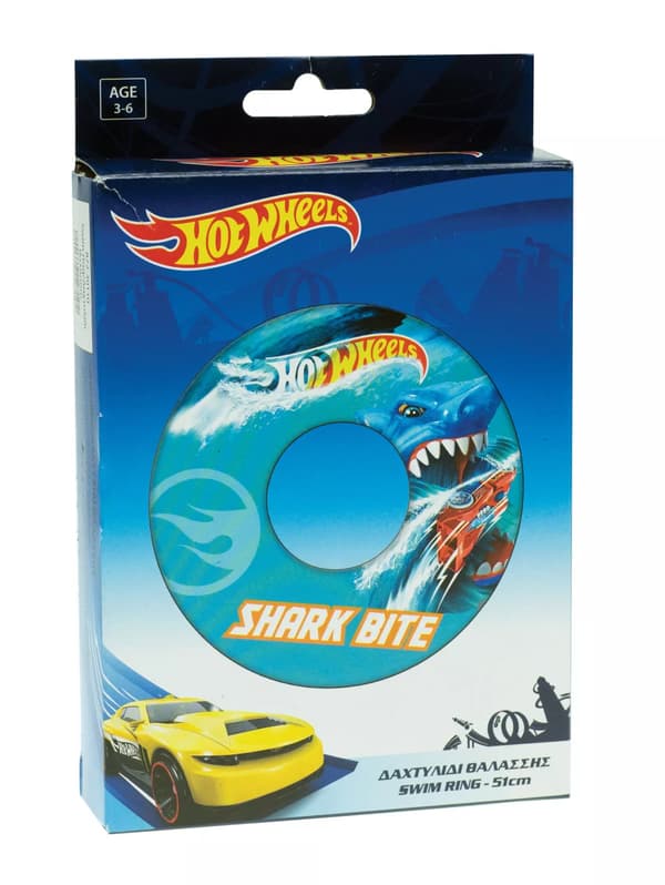 Hot Wheels Simring 51 cm – Blå Badring för Barn 3–6 år