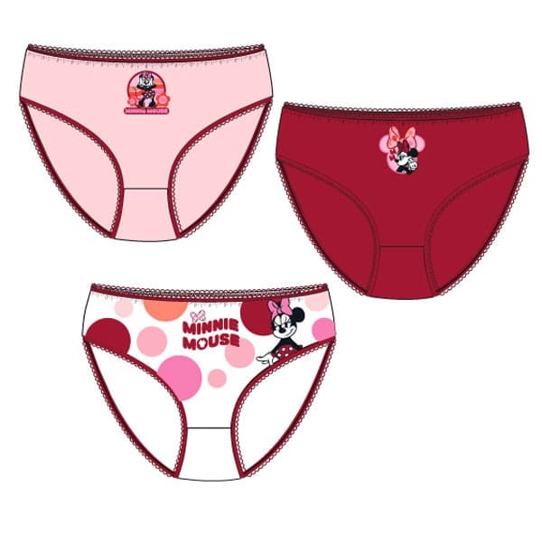 Disney Mimmi Pigg Figaro barnunderkläder, 3-pack trosor 6–8 år / 116–128 cm