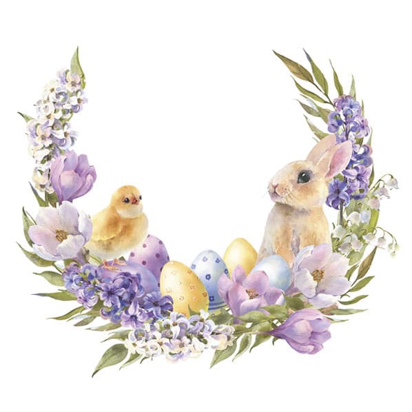 Easter Blommkrans Servett 20-pack 33x33 cm