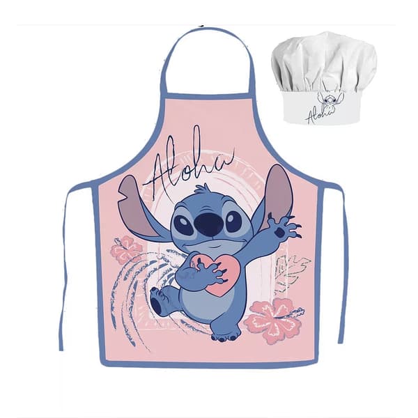 Kockkläder för Barn Förkläde och Kockmössa Lilo och Stitch Rosa