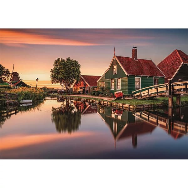 Cities Zaanse Schans Nederländerna 1500-bitars Compact Pussel Clementoni