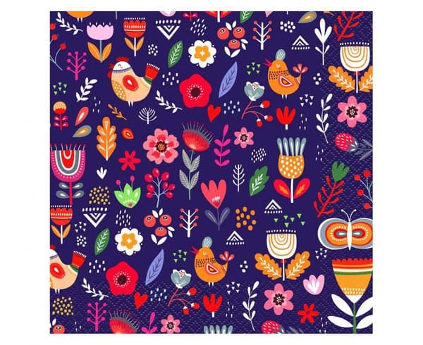 Spring Have Fun Dark servetter 20-pack 33x33 cm