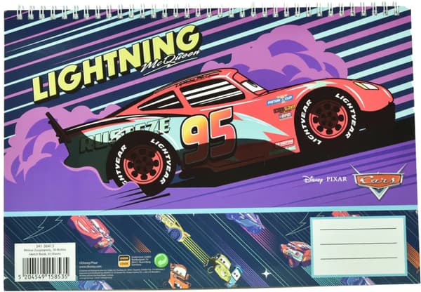 Disney Bilar Lightning A/4 spiralblock, 30 blad