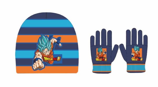 Dragon Ball Saiyan Blue barnmössa och vantar set