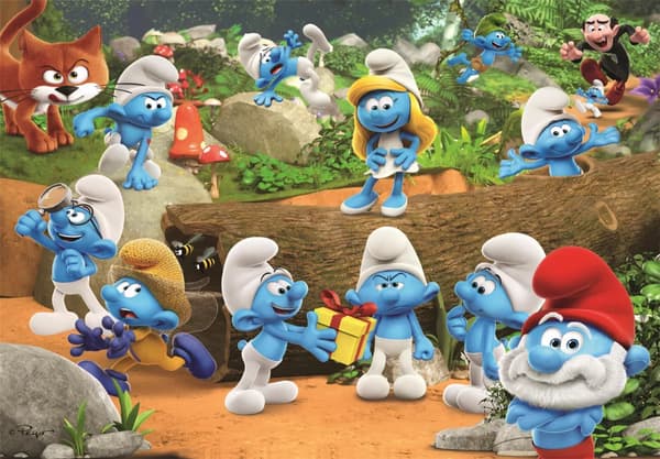 Smurfarna Forest pussel 104 bitar Clementoni