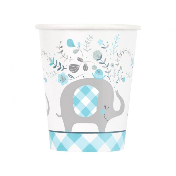 Elephant Blå Pappersmugg 8-pack 266 ml