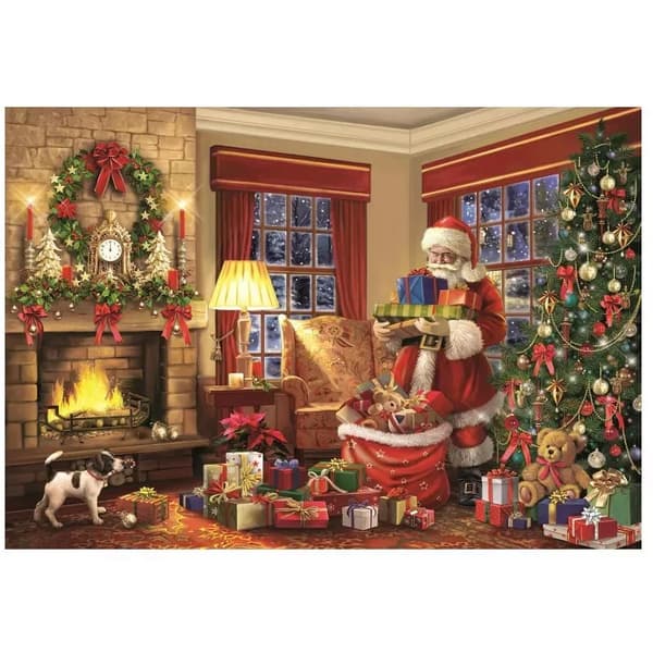 Christmas Santa's Visit 1000-bitars pussel Clementoni