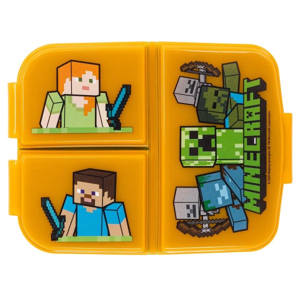 Matlåda Lunchbox Minecraft 3-fack Grön