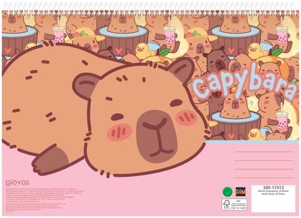 Capybara Skissblock A4 – 30 blad