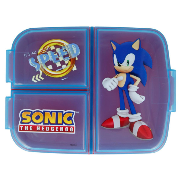 Matlåda Lunchbox Sonic 3-fack Blå