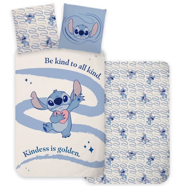 Disney Lilo and Stitch barns påslakanset Kindness 100×135 cm, 40×60 cm