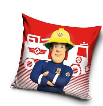 Fireman Sam röd kuddfodral 40x40 cm sammet